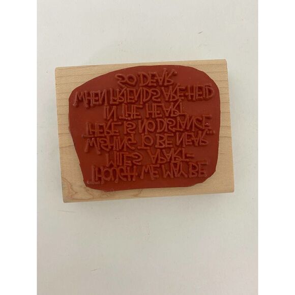 Vintage stamp for scrapbooking, card making, and crafts - Friends Miles Apart - Picture 3 of 5